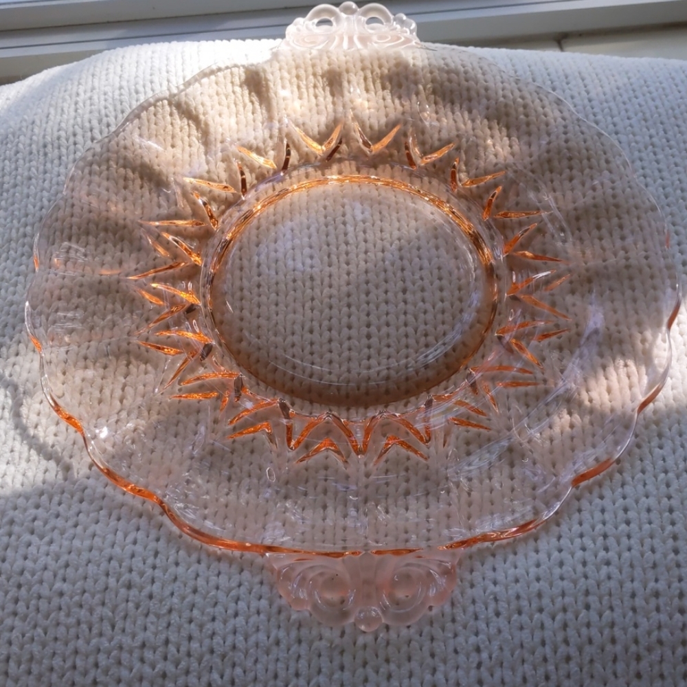 Vintage Peach Viking Platter